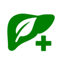 Green logo with a leaf and a plus sign on a white background